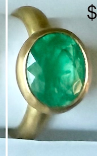 Heike Grebenstein 22K Gold 2.4ct Colombian Emerald Heike Grebenstein