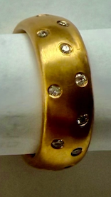 Heike Grebenstein 22K Bubble Ring with Diamonds Heike Grebenstein
