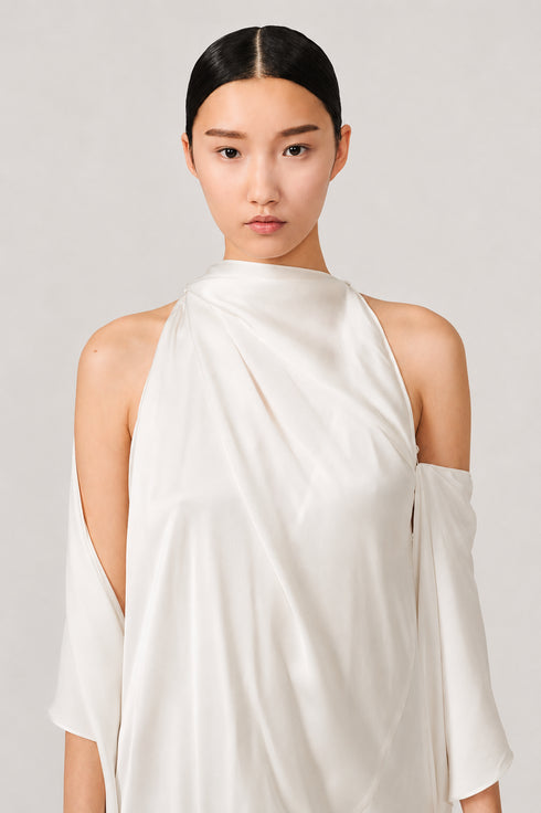 Silk Charmeuse Scarf Dress Urban Zen