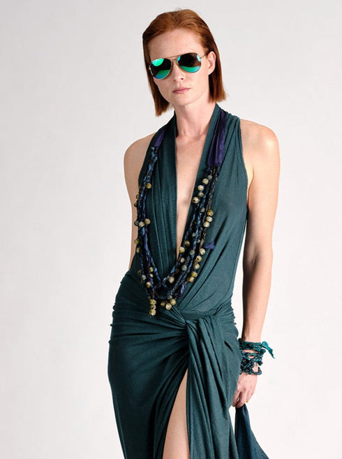 Linen Jersey Mini Sarong Wedgeweood