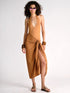 Jersey V-Neck Halter Bodysuit Ochre