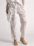 Silk Pant silver grey