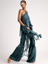 Silk Flare Pant with Lining wedgewood blue