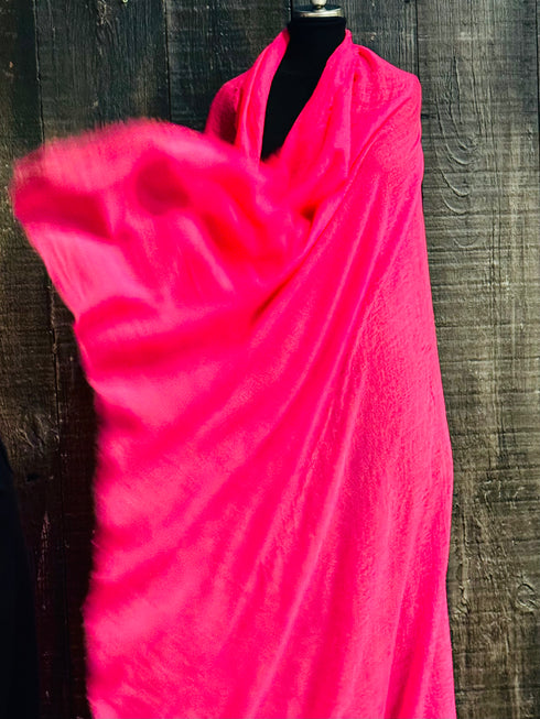 Frenckenberger Medium Woven Wool Scarf Pink