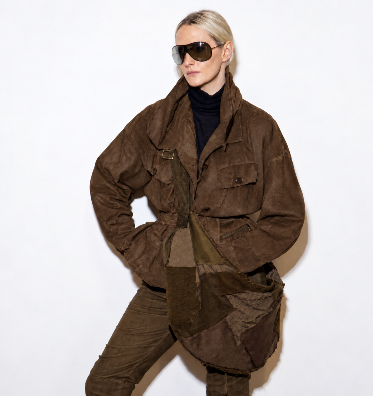 Blousoned Waxed Suede Jacket Urban Zen
