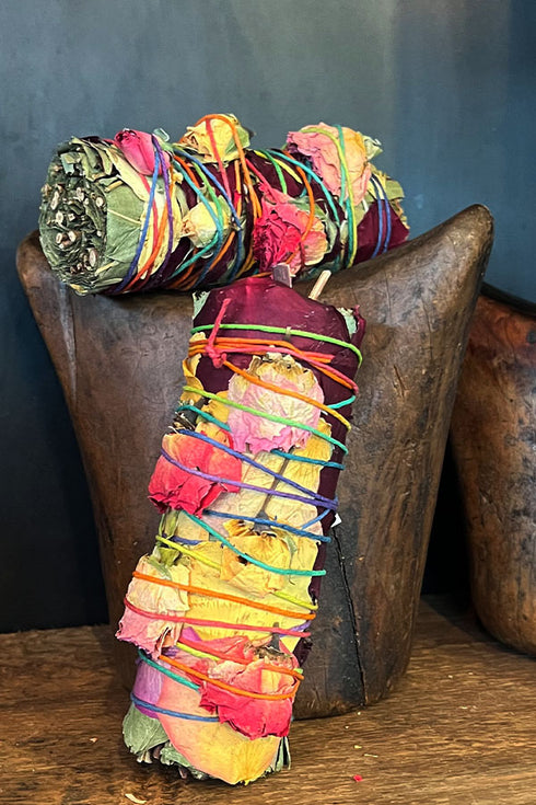 Eucalyptus and Rose Smudge Stick