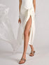 Linen Jersey Long Sarong ivory white