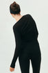 Ribbed Cashmere V Neck Top black Black P S M L