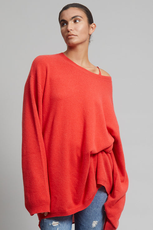 Bonnie Young Cashmere Crewneck Poppy P/S S/M M/L