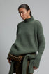Green Cashmere Turtleneck Sweater