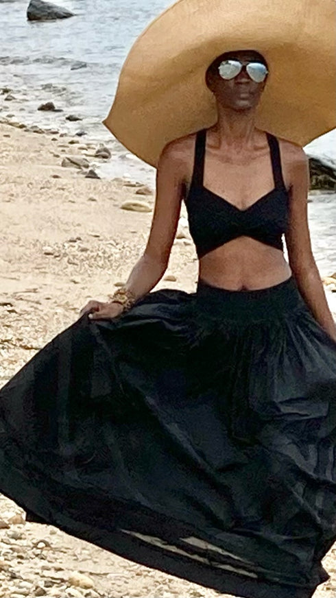 Jersey Twisted Cami Black XS S M