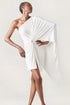 Jersey Short Cape Dress Ivory XS S M L
