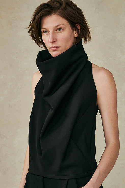 Neoprene High Neck Top Black XS S M L