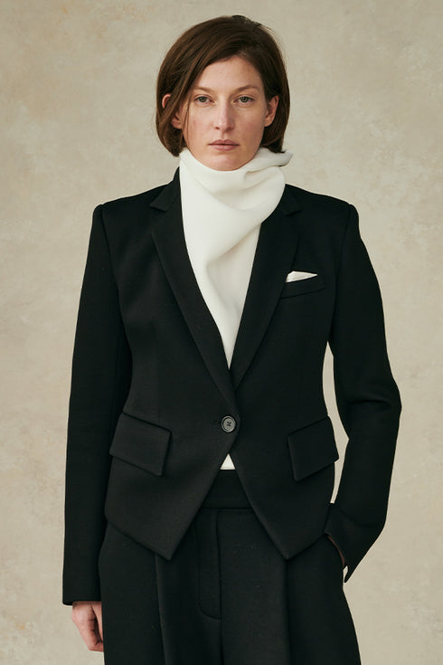 Neoprene High Neck Top Ivory XS S M L XL