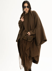 Lofty Cashmere Opera Coat Moss P/S S/M M/L