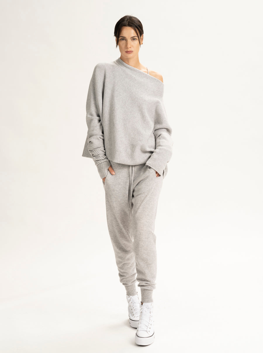 Cashmere Silk Sweater Silver