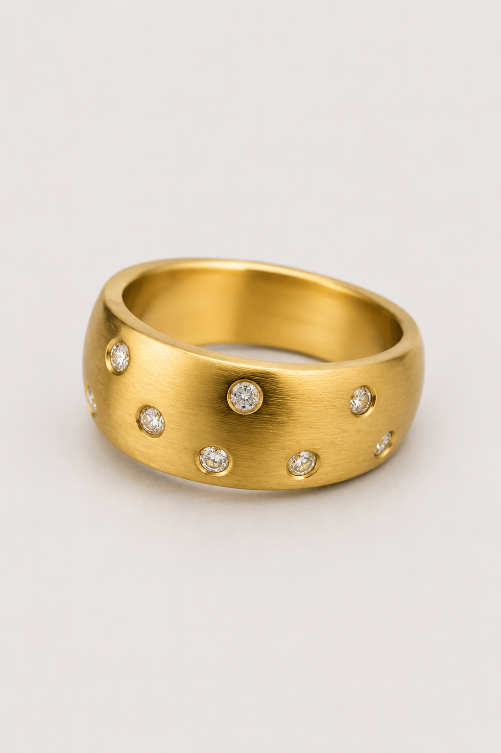 Heike Grebenstein 22K Bubble Ring with Diamonds Heike Grebenstein