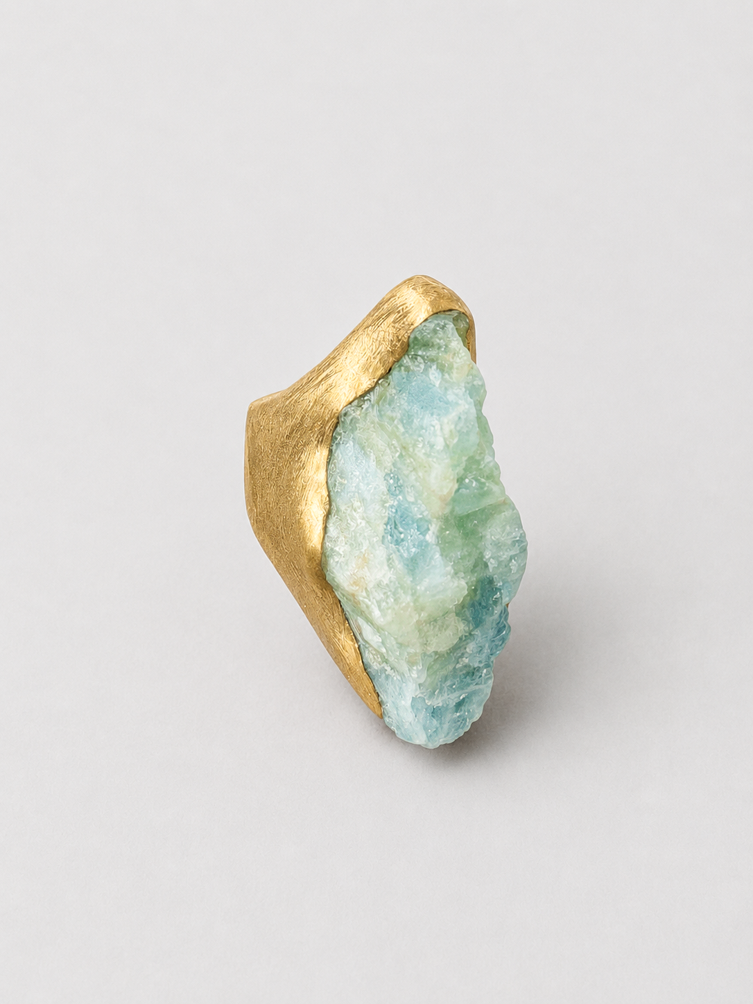 Ana Srdic Brushed Gold Vermeil Crystal Rings Ana Srdic