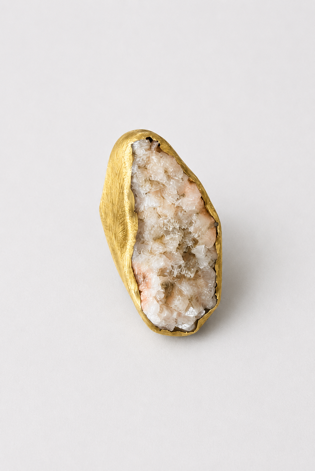 Ana Srdic Brushed Gold Vermeil Crystal Rings Ana Srdic
