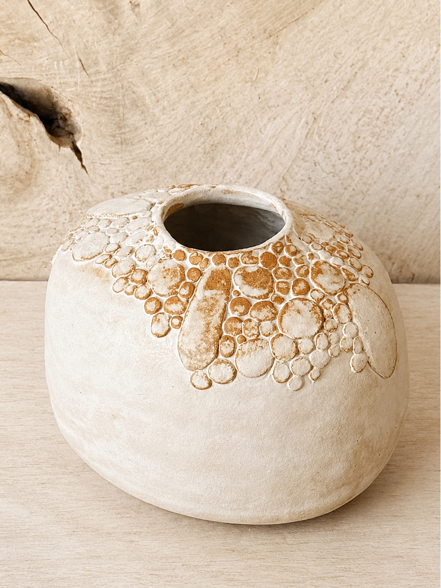 ACME 5 Beige Oval Vase Acme 5 Lifestyle