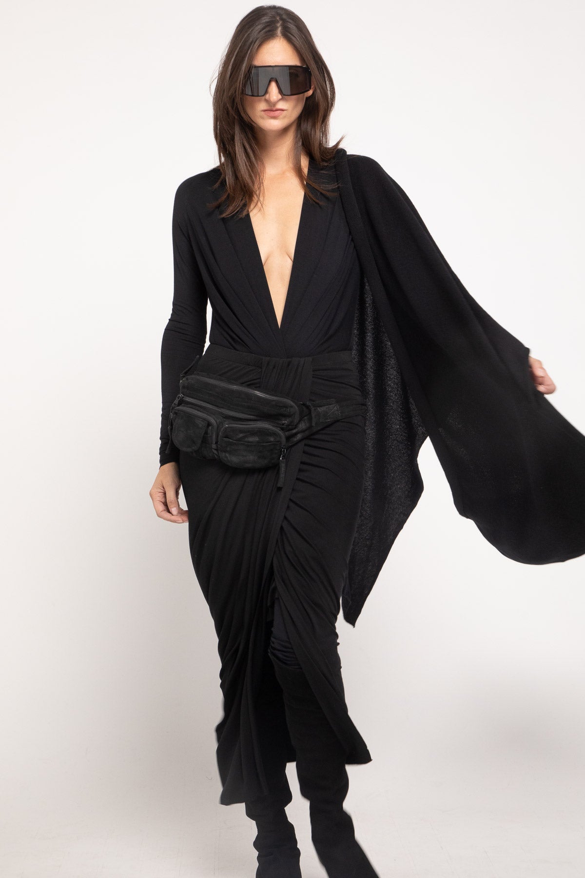 Jersey Draped Front Skirt Urban Zen