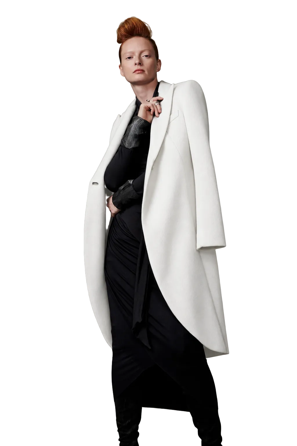 Neoprene Notch Collar Structured Coat Ivory Urban Zen 2 4 6 8 10