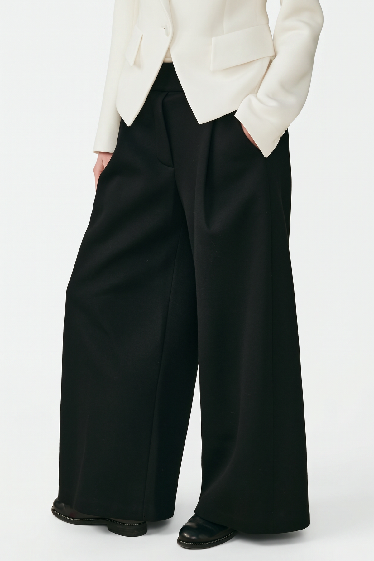 Neoprene Pleated Wide Pant Urban Zen