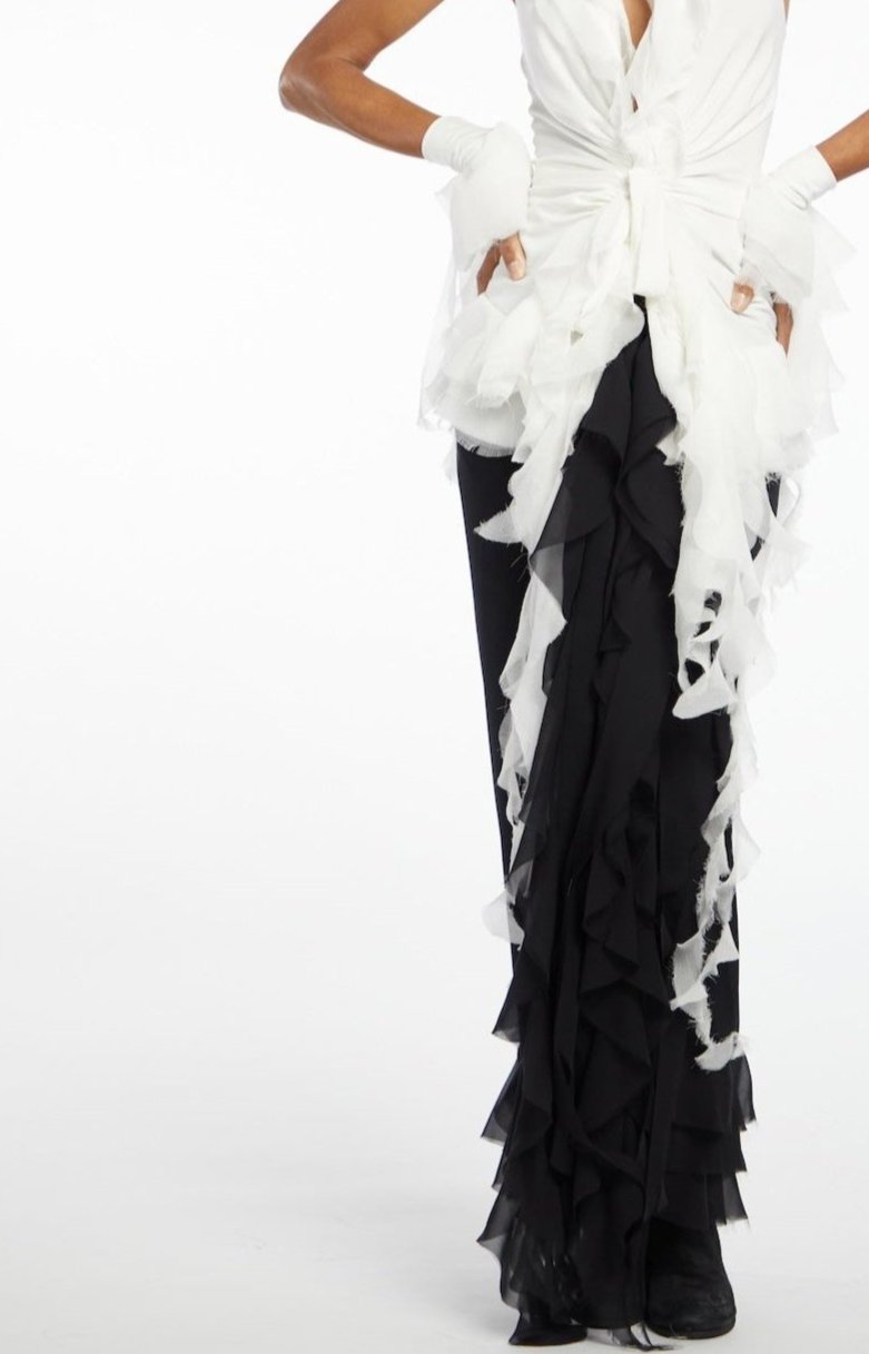 Atelier Urban Stretch Ruffle Sarong Black