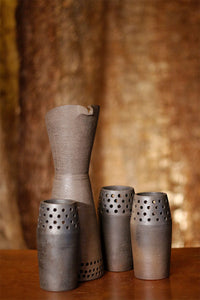 Vessel and Cups Grey