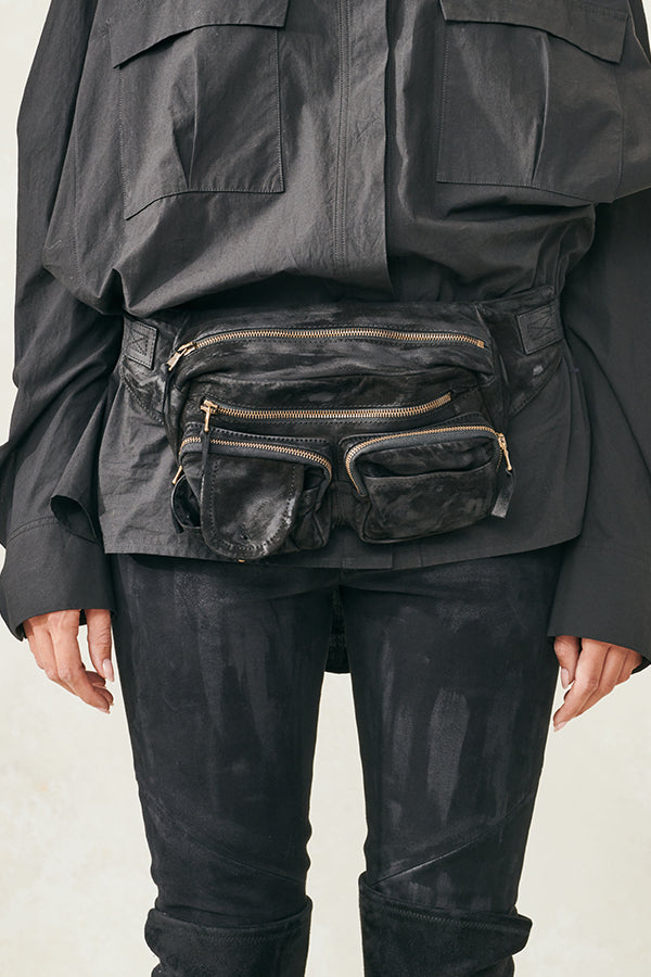 Suede Belt Bag Black OS