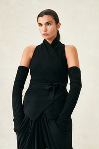 Cashmere Sleeveless Sweater Black P/S S/M M/L