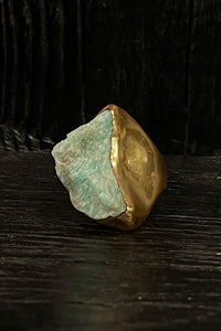 Ana Srdic Amazonite Ring Gold OS