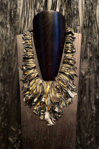 Grazia Fortuna Ward Long Black and Gold Necklace Black/Gold