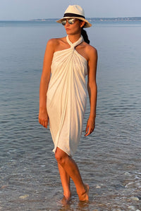 Linen Jersey Sarong Ivory OS