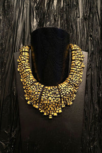 Grazia Fortuna Ward Small Black and Gold Necklace Black/Gold